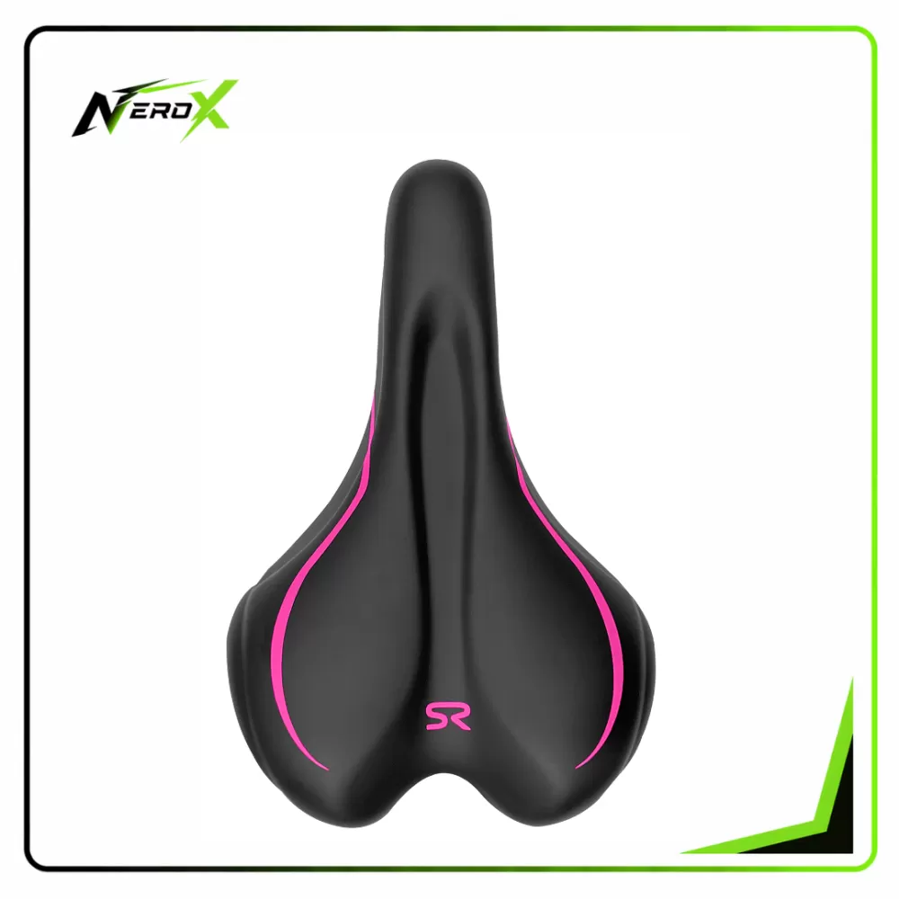 Asiento MTB PREMIUM FUXIA Confort Negro y Fuxia.