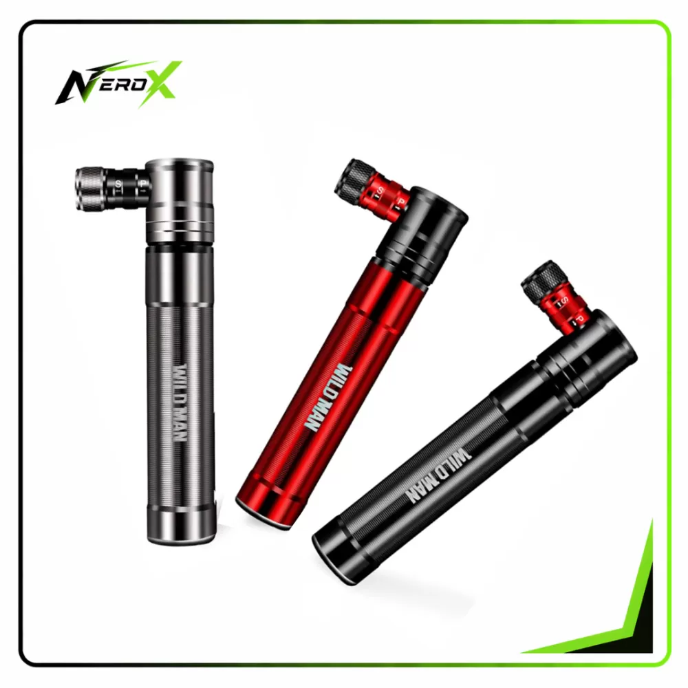 Inflador mini de aluminio doble válvula